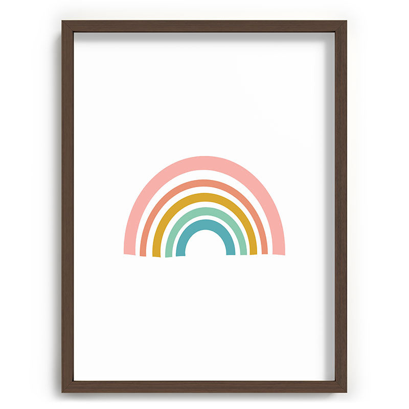 Simple Happy Rainbow Art Framed Art Print