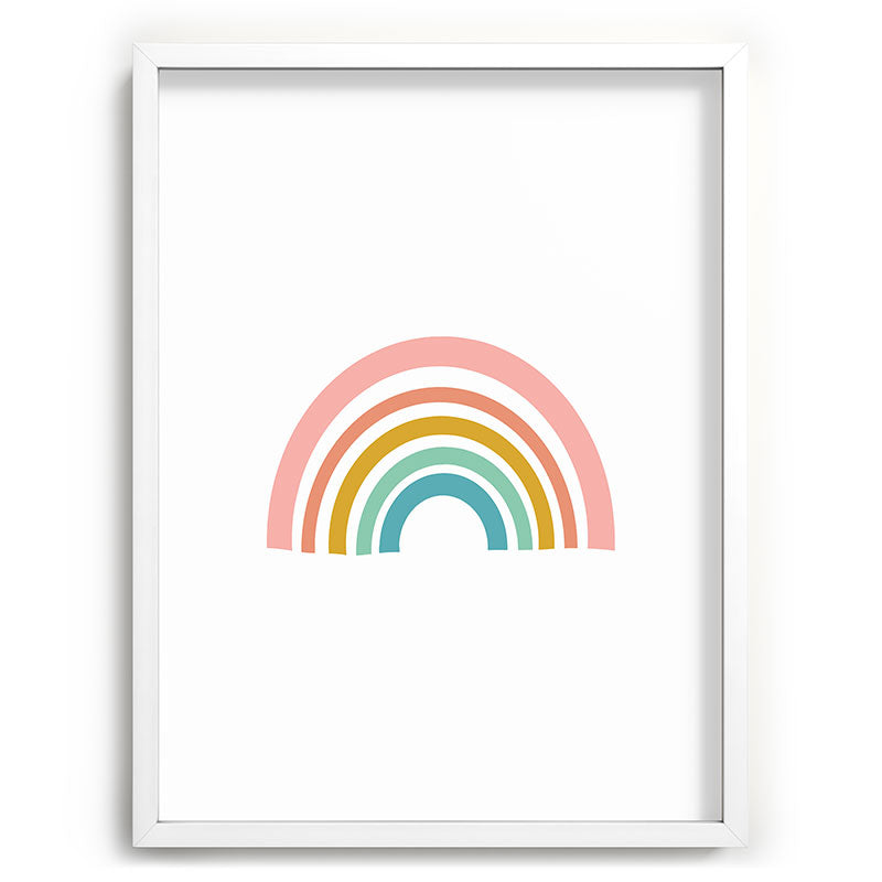 Simple Happy Rainbow Art Framed Art Print