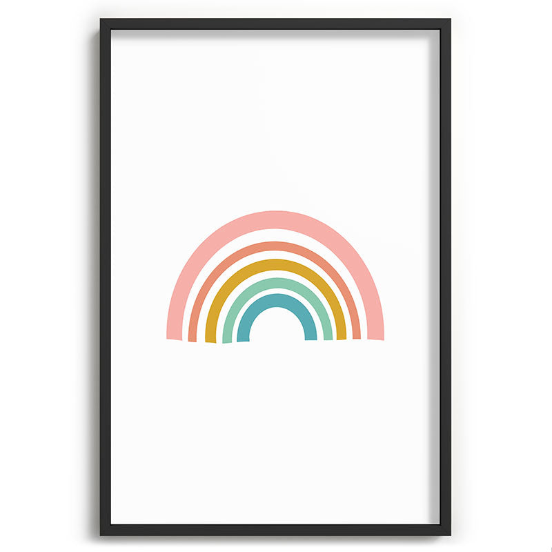 Simple Happy Rainbow Art Framed Art Print