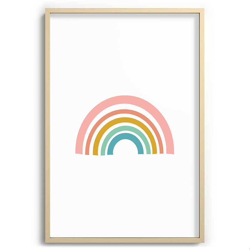 Simple Happy Rainbow Art Framed Art Print