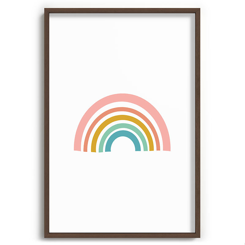 Simple Happy Rainbow Art Framed Art Print