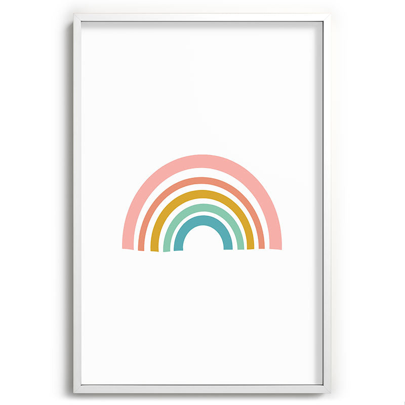 Simple Happy Rainbow Art Framed Art Print