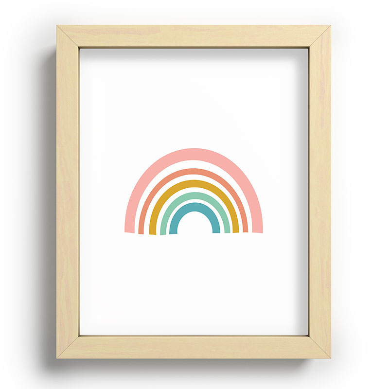 Simple Happy Rainbow Art Framed Art Print
