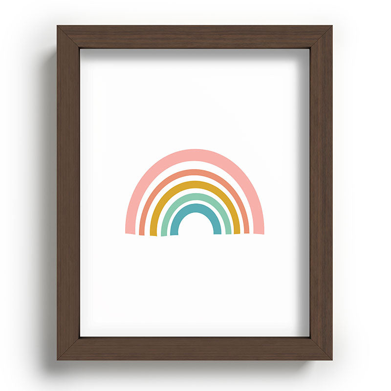 Simple Happy Rainbow Art Framed Art Print