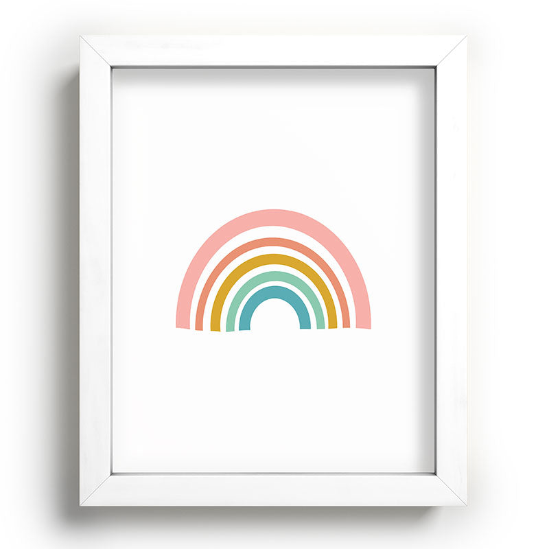 Simple Happy Rainbow Art Framed Art Print