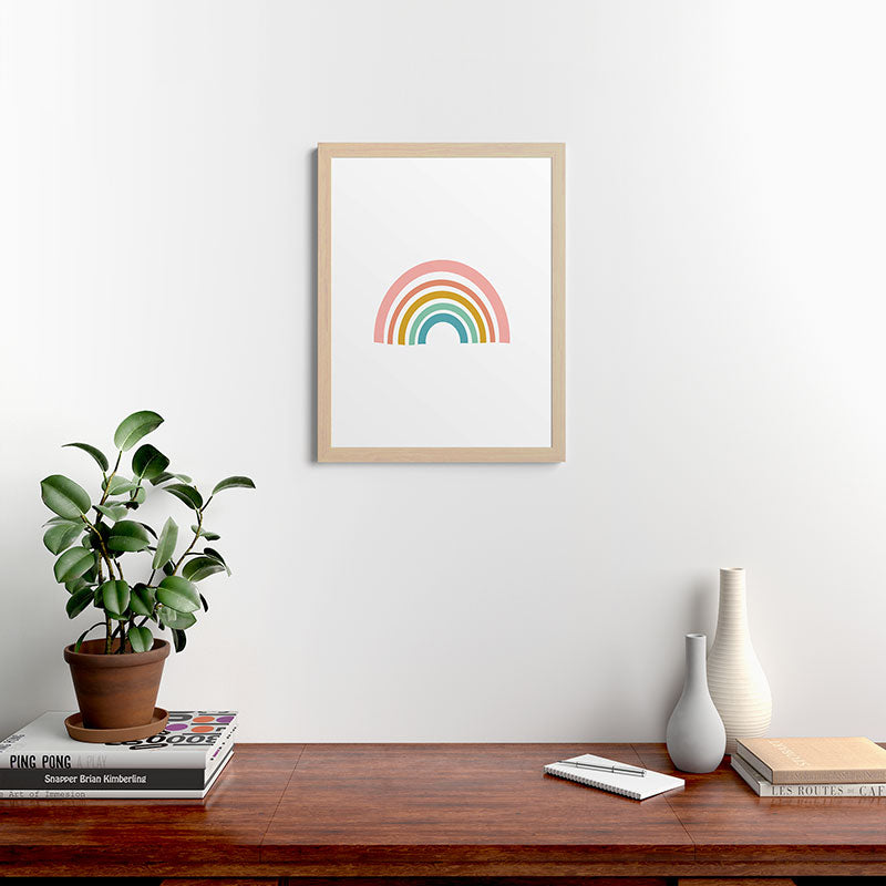 Simple Happy Rainbow Art Framed Art Print
