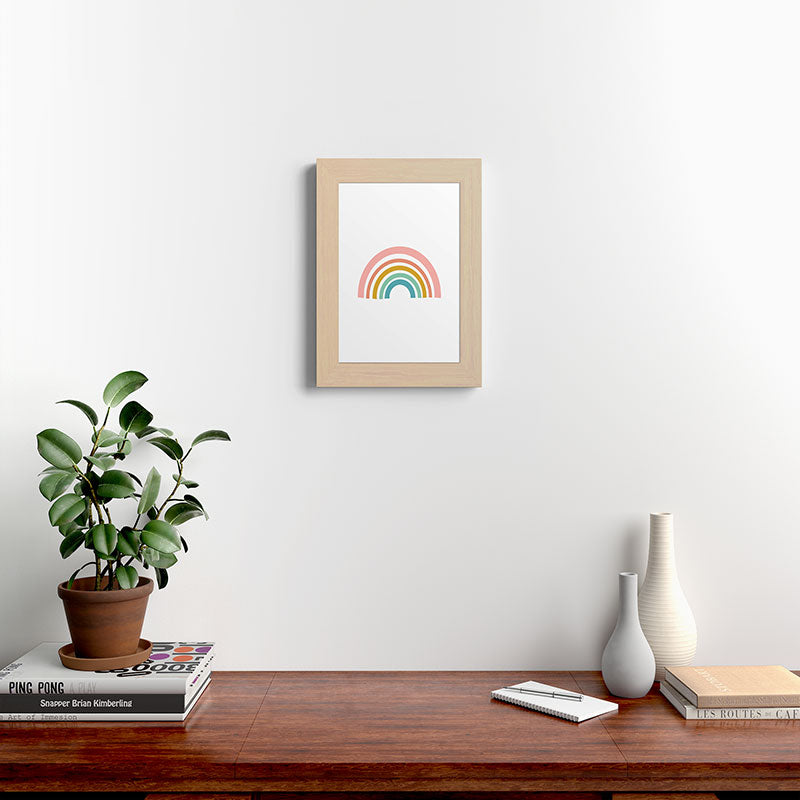 Simple Happy Rainbow Art Framed Art Print