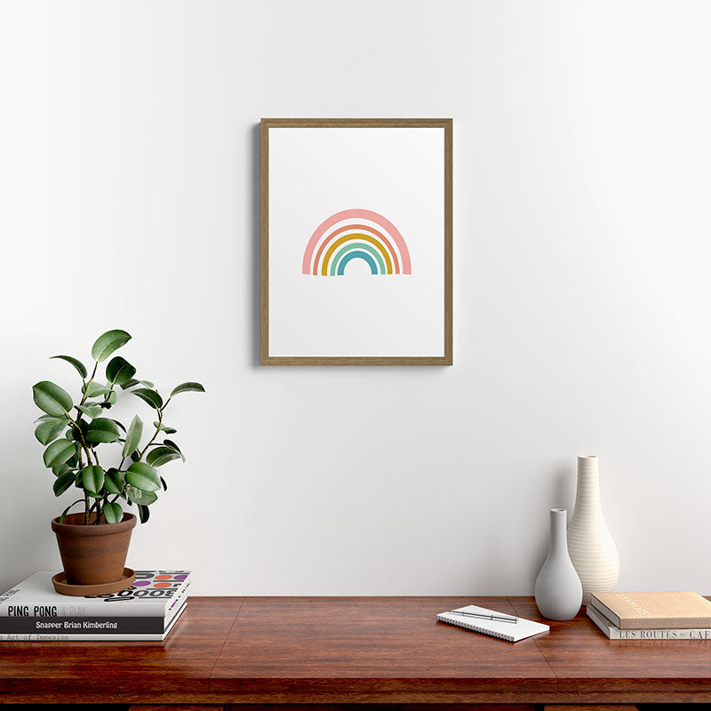 Simple Happy Rainbow Art Framed Art Print
