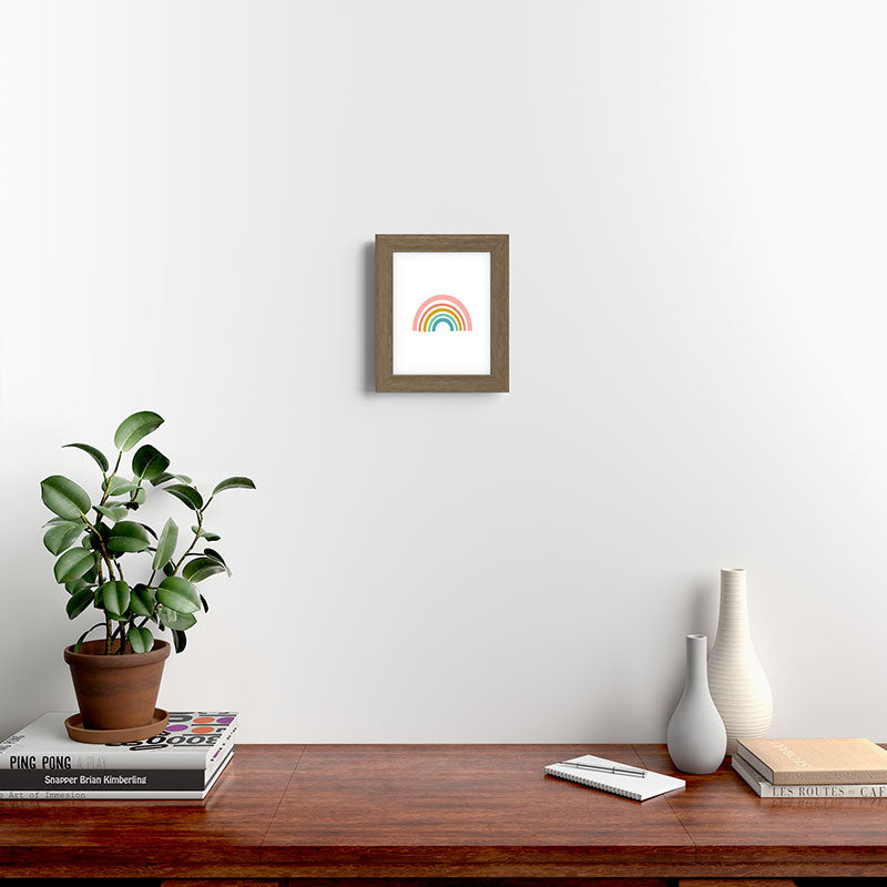 Simple Happy Rainbow Art Framed Art Print