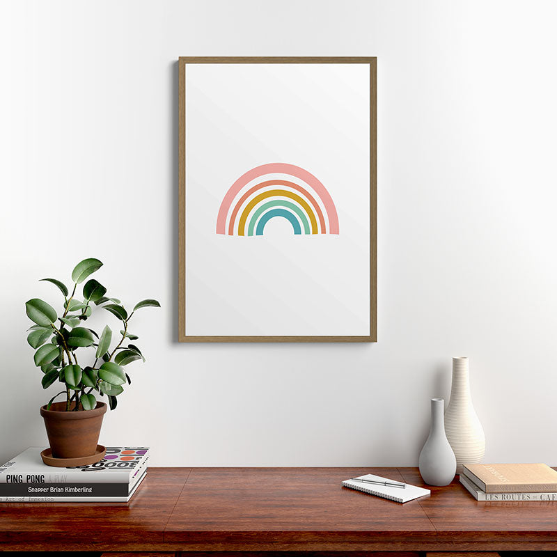 Simple Happy Rainbow Art Framed Art Print