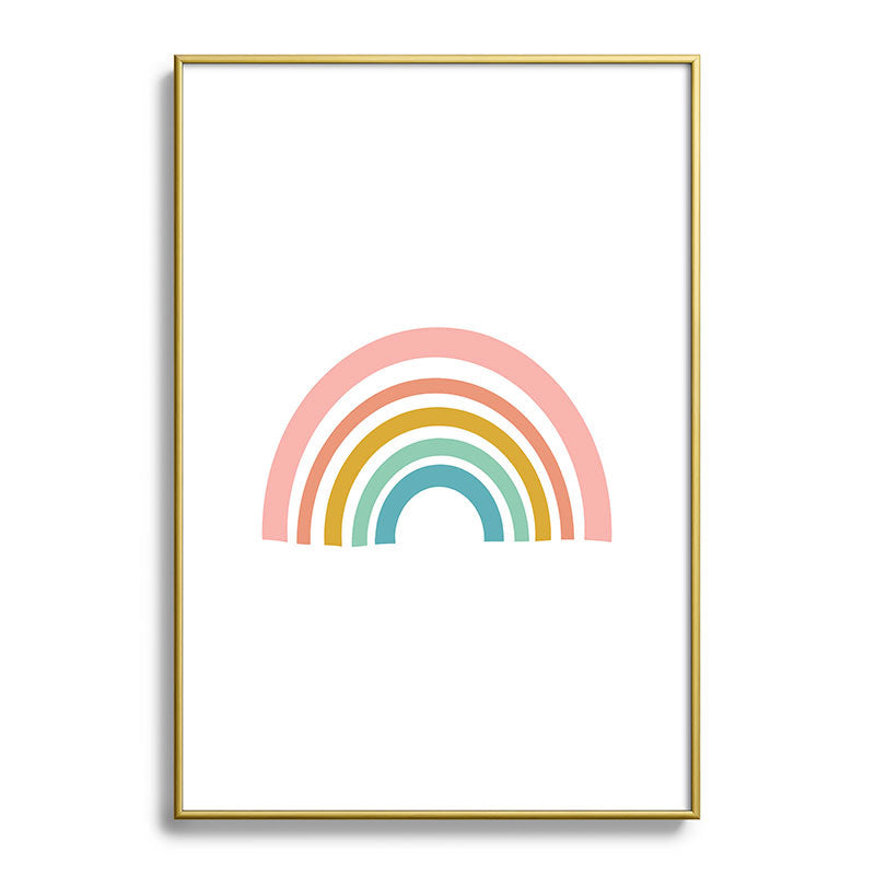 Simple Happy Rainbow Art Framed Art Print