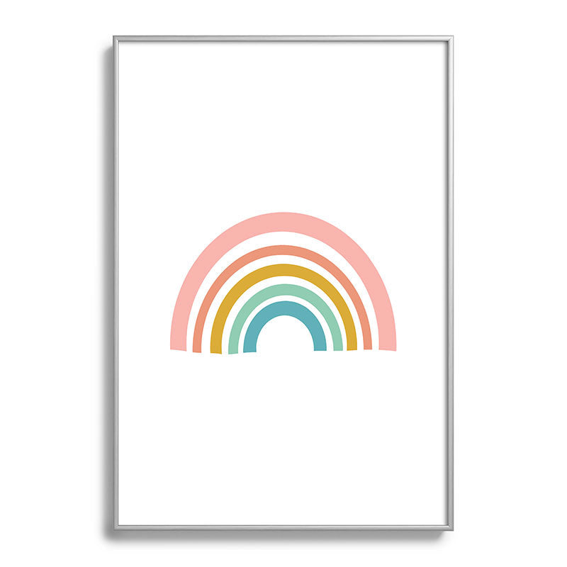 Simple Happy Rainbow Art Framed Art Print