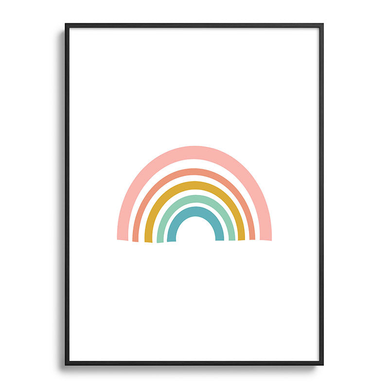 Simple Happy Rainbow Art Framed Art Print