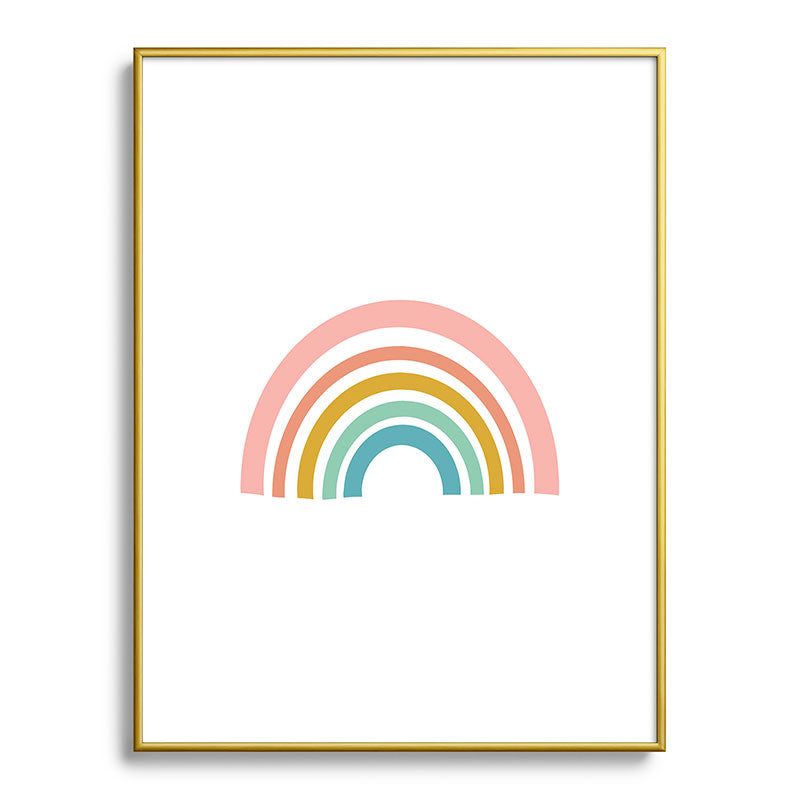 Simple Happy Rainbow Art Framed Art Print