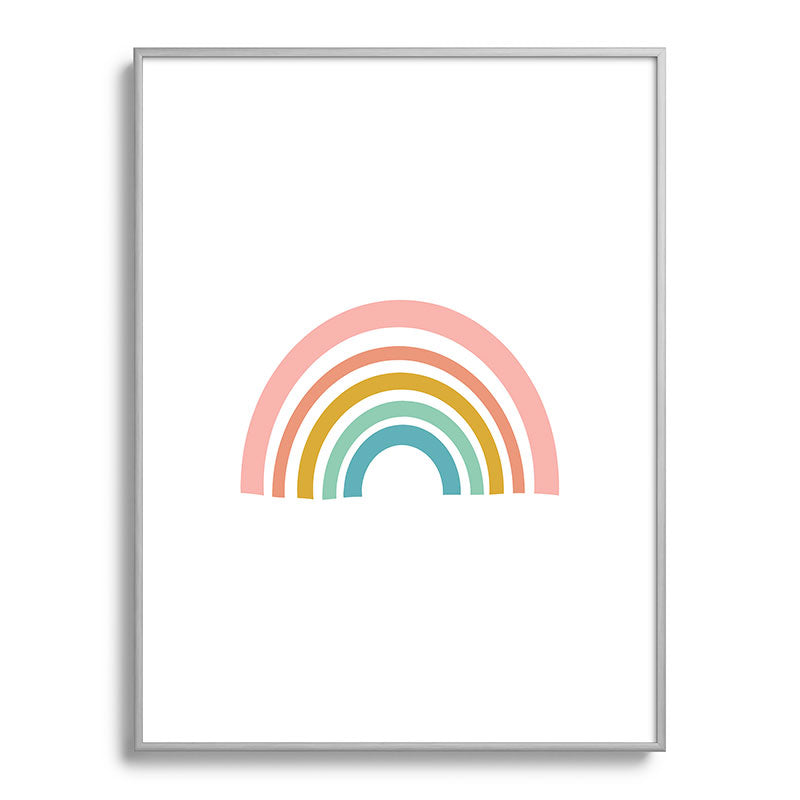 Simple Happy Rainbow Art Framed Art Print