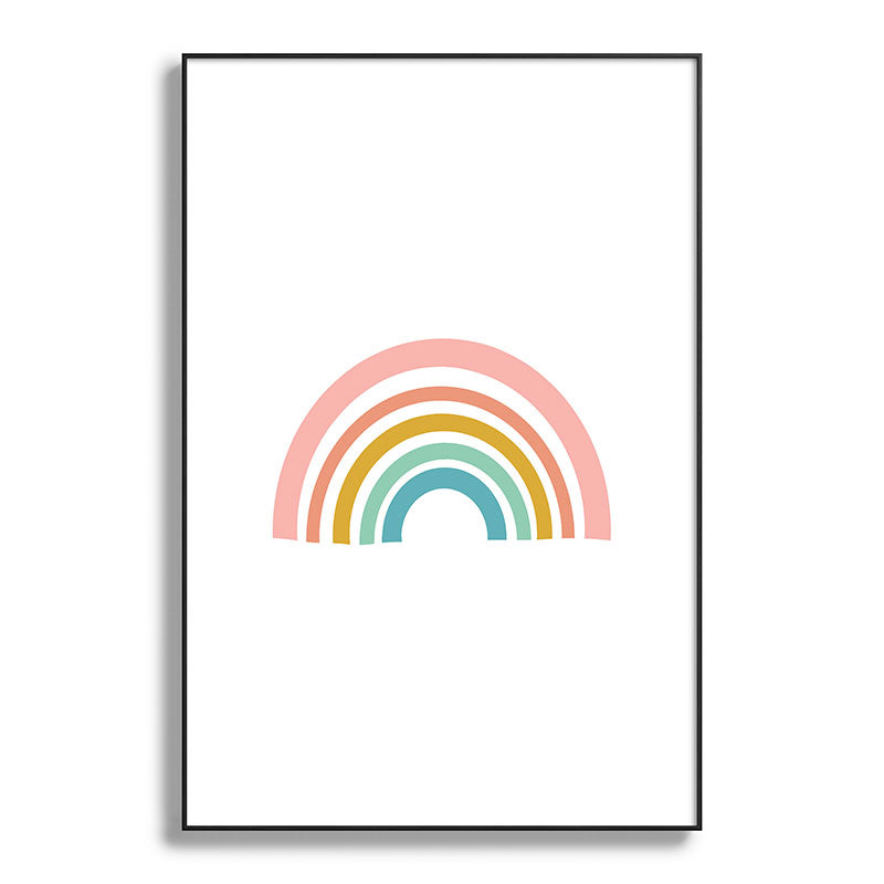 Simple Happy Rainbow Art Framed Art Print