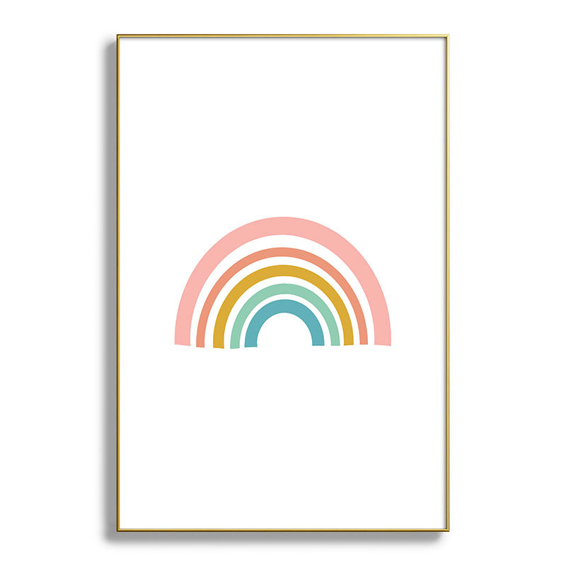 Simple Happy Rainbow Art Framed Art Print