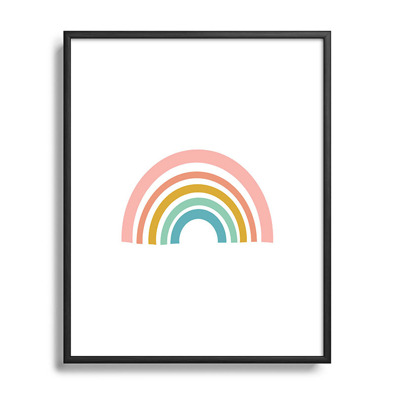 Simple Happy Rainbow Art Framed Art Print