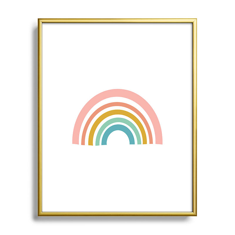 Simple Happy Rainbow Art Framed Art Print