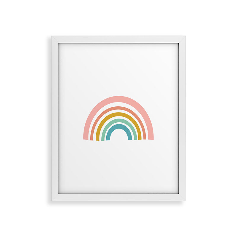 Simple Happy Rainbow Art Framed Art Print