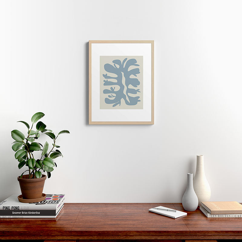 Leaf plant cut out Framed Art Print