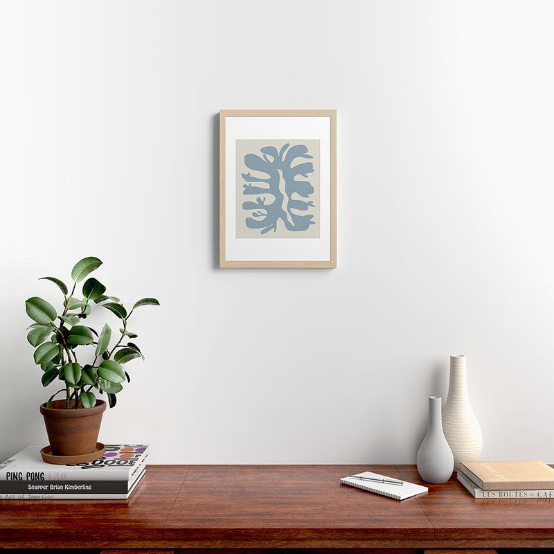 Leaf plant cut out Framed Art Print