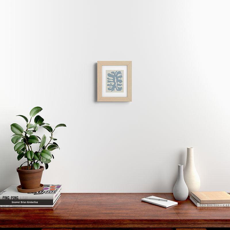 Leaf plant cut out Framed Art Print