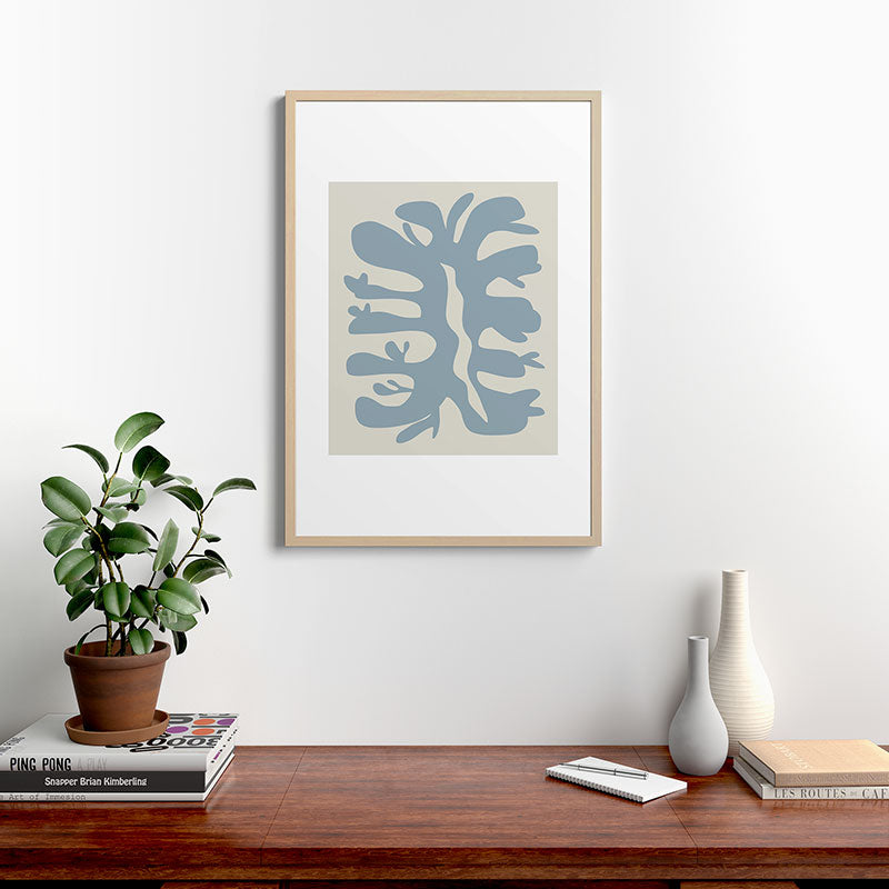 Leaf plant cut out Framed Art Print