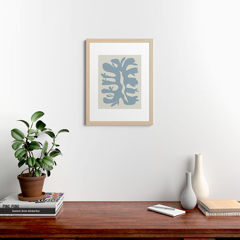 Leaf plant cut out Framed Art Print