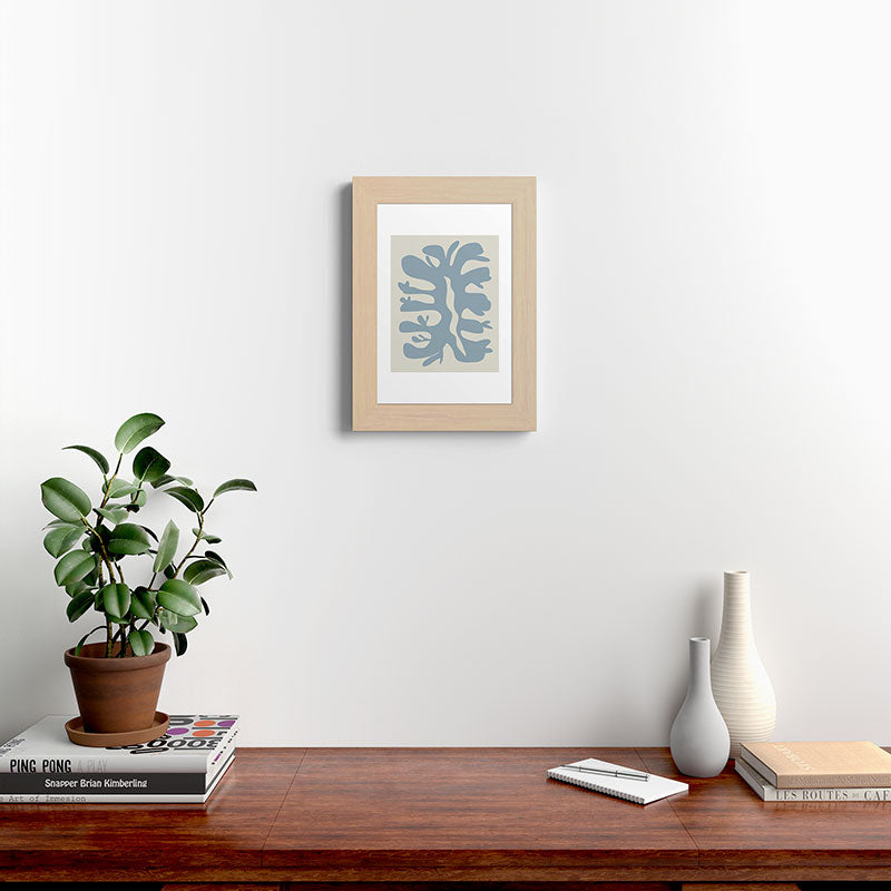 Leaf plant cut out Framed Art Print