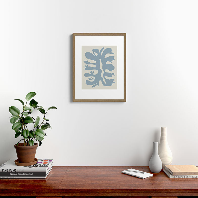 Leaf plant cut out Framed Art Print