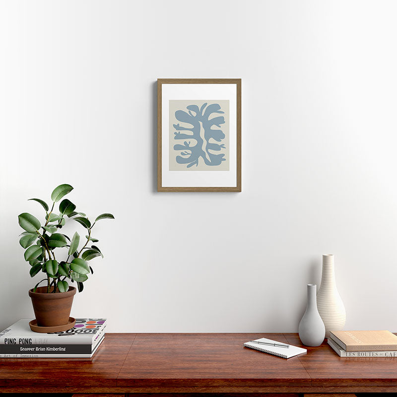 Leaf plant cut out Framed Art Print