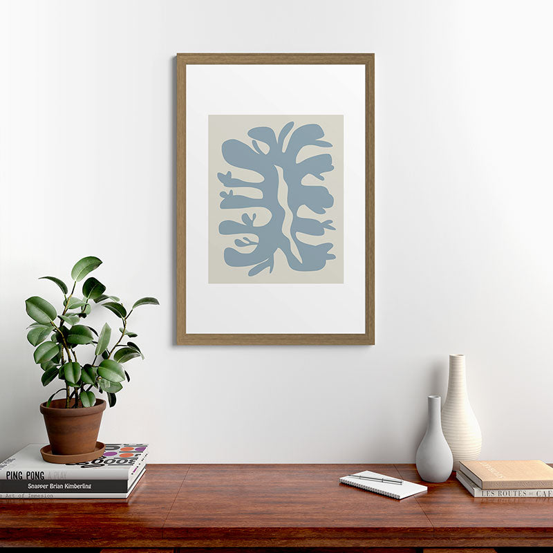 Leaf plant cut out Framed Art Print