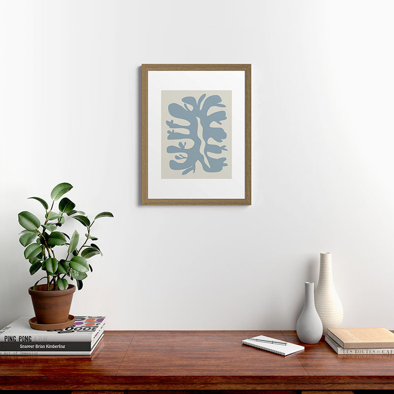Leaf plant cut out Framed Art Print
