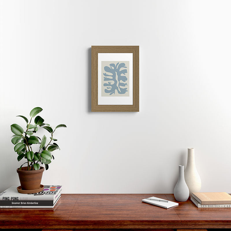 Leaf plant cut out Framed Art Print