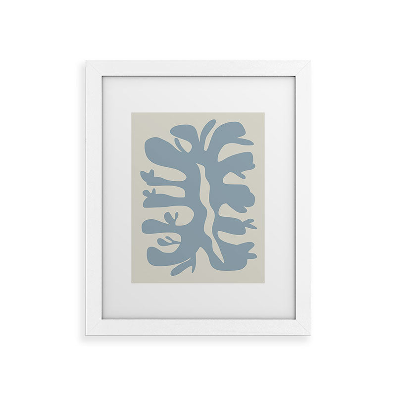Leaf plant cut out Framed Art Print