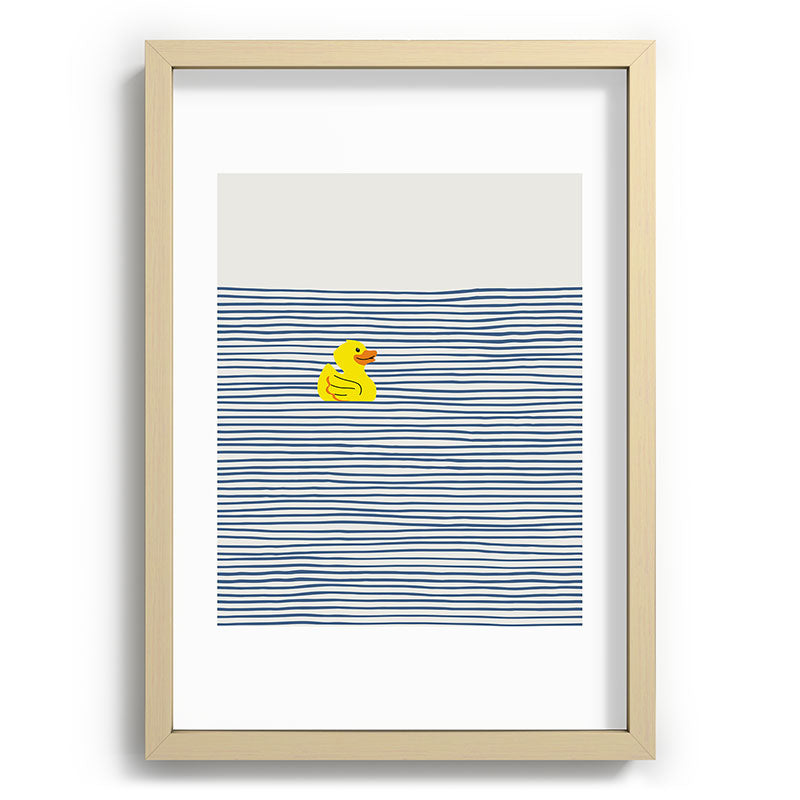 Yellow rubber ducky Framed Art Print