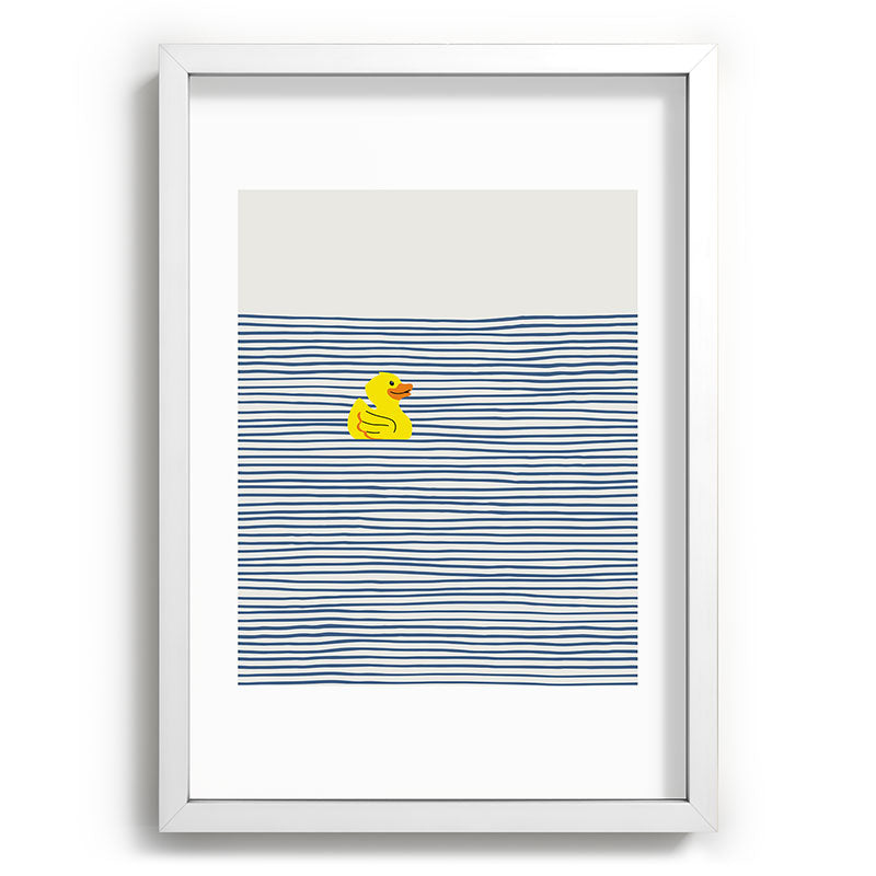 Yellow rubber ducky Framed Art Print