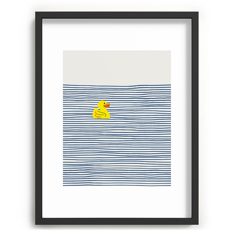 Yellow rubber ducky Framed Art Print