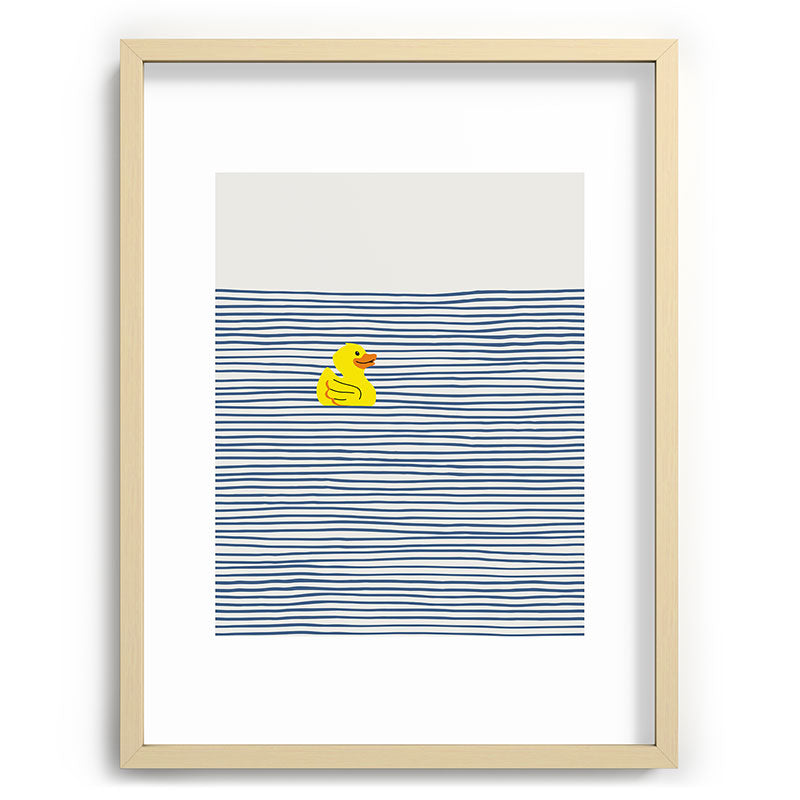 Yellow rubber ducky Framed Art Print