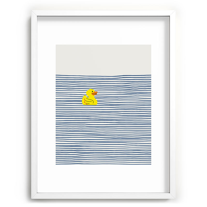 Yellow rubber ducky Framed Art Print