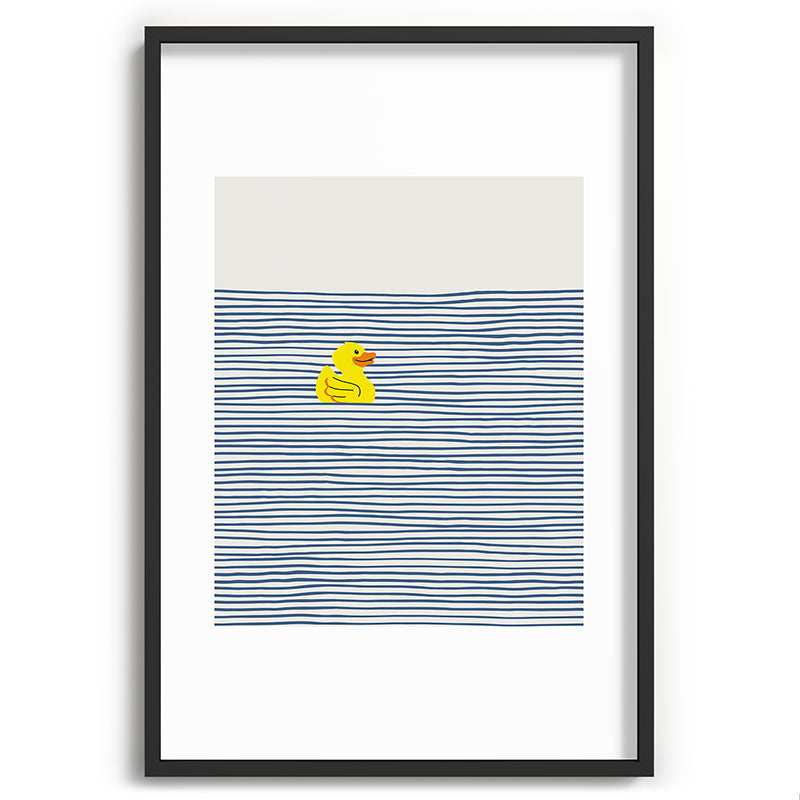 Yellow rubber ducky Framed Art Print