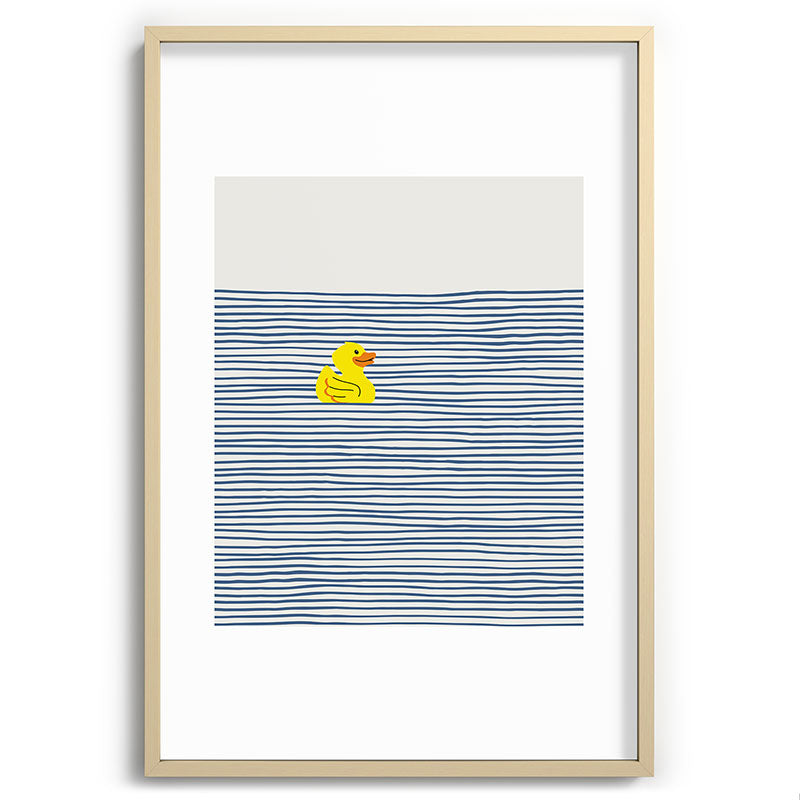 Yellow rubber ducky Framed Art Print
