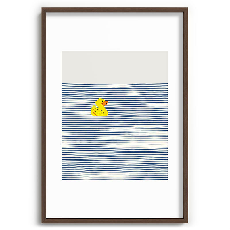 Yellow rubber ducky Framed Art Print