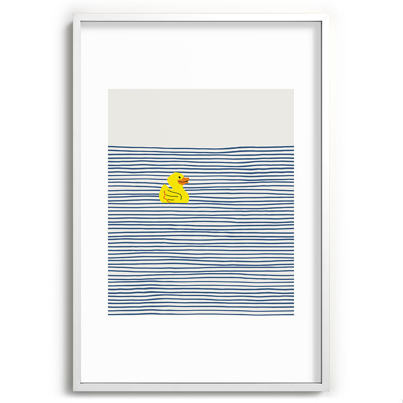 Yellow rubber ducky Framed Art Print