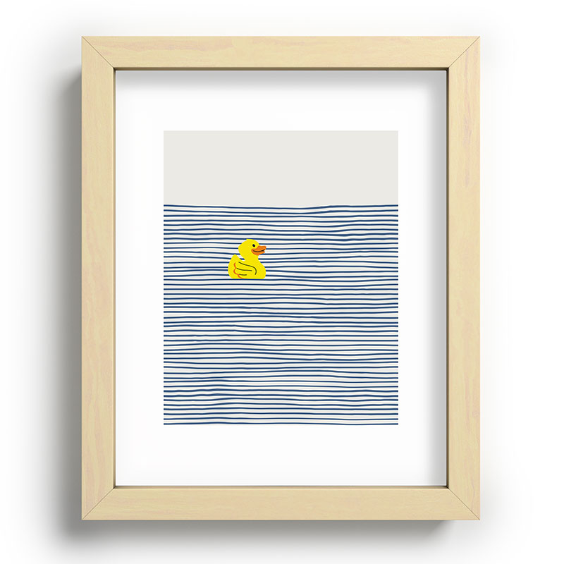 Yellow rubber ducky Framed Art Print