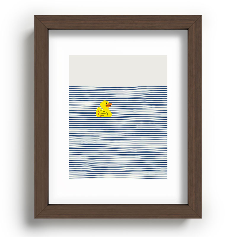 Yellow rubber ducky Framed Art Print