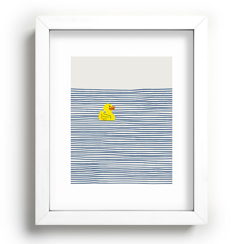 Yellow rubber ducky Framed Art Print