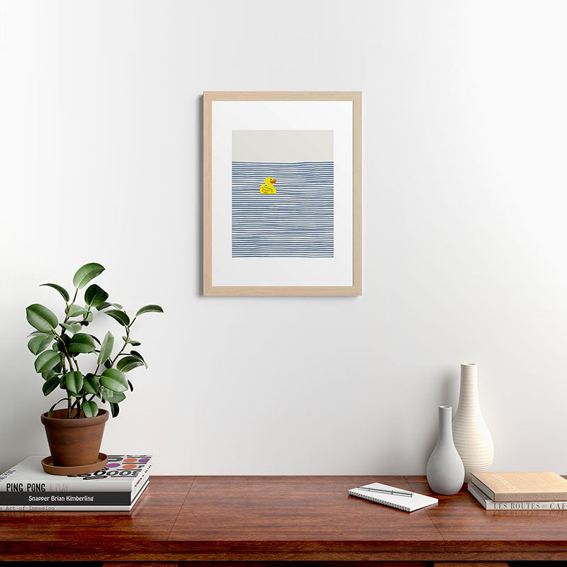 Yellow rubber ducky Framed Art Print