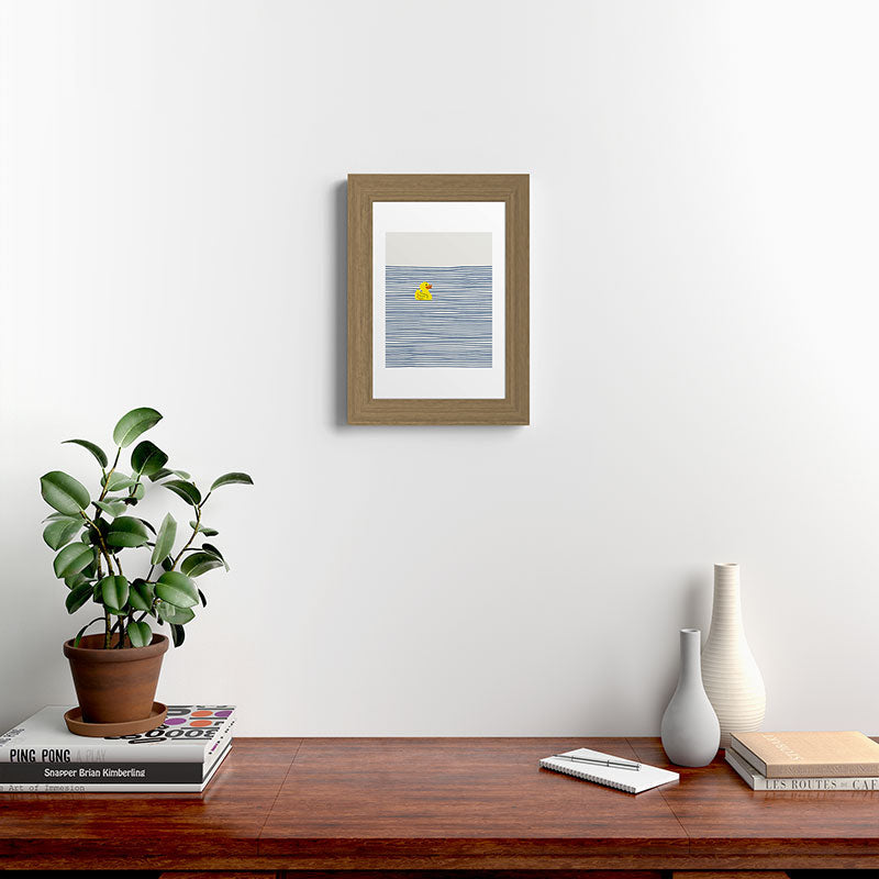 Yellow rubber ducky Framed Art Print